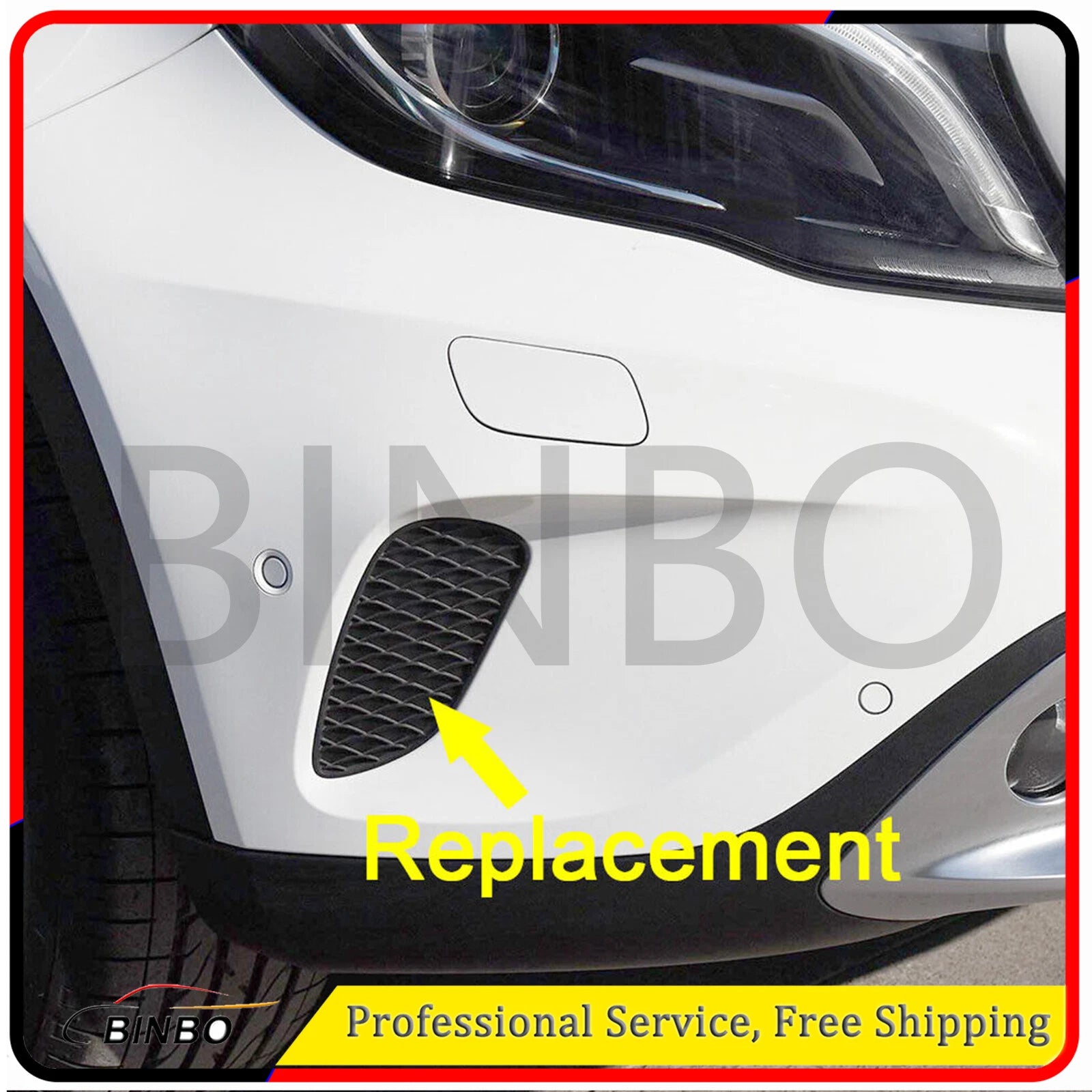 Right Front Bumper Outer Grille Grid RH Fit For 2015-17 Mercedes X156 GLA250/200 07FC0E-D4 - KOEEK
