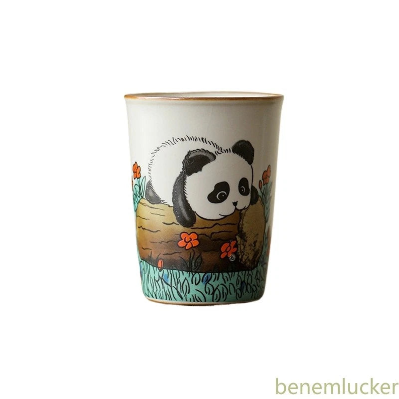 100ml Ceramic Ru Kiln Handpainted Cup Master Cup Tea Tasting Cup Kungfu Teaware 07FC0E-D4 - KOEEK
