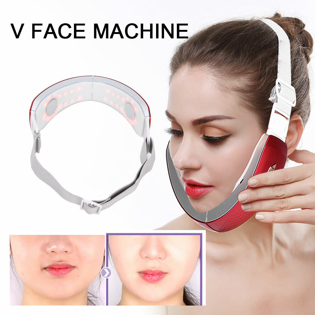 new Electric V-Face Slimming Red Blue Light Vibration Massage Skin Lifting Machine koeek - KOEEK