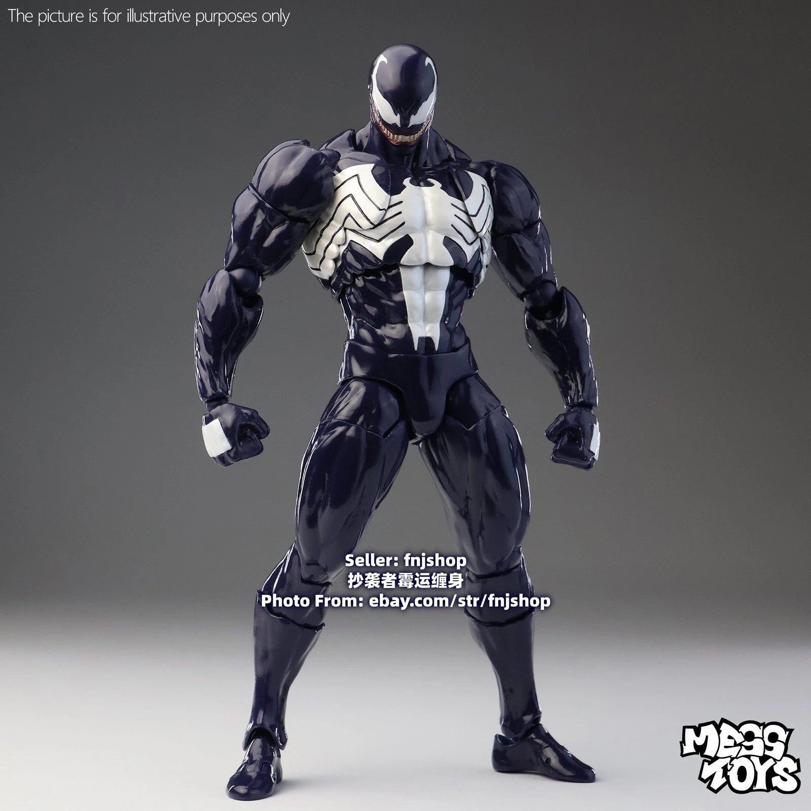 In Stock Mess Toys Venom Lethal Neighbor Spider-Man Symbiote 1/12 Action Figure MESS_TOYS - KOEEK