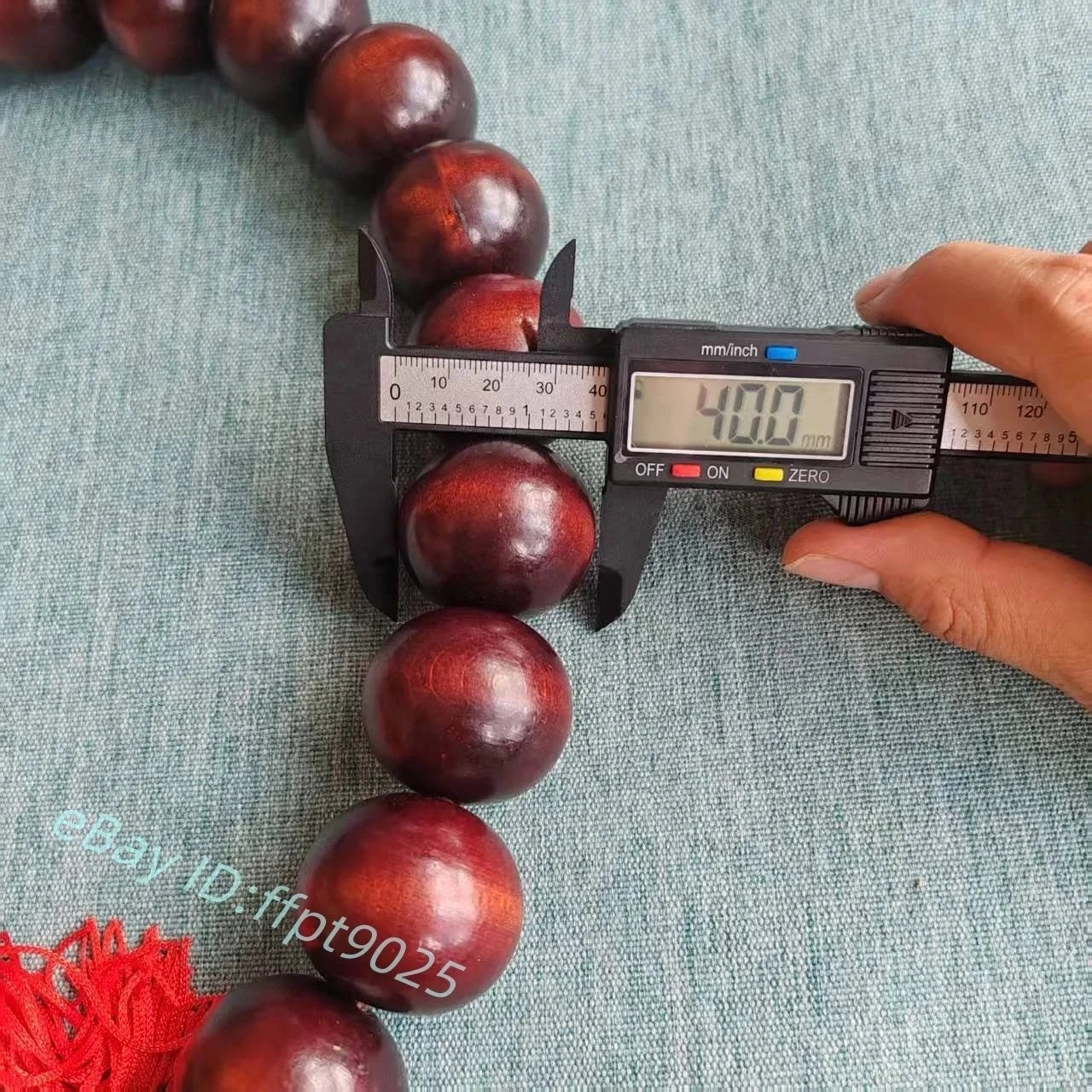 40mm*18 Shaolin Temple Monk Blessing Men Necklace Natural Wood Big Round Beads 07FC0E-D4 - KOEEK
