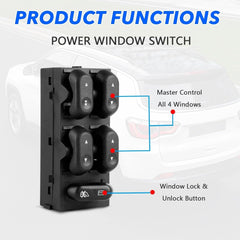 new Driver Side Master Power Window Switch 5L1Z14529AA for Ford F150 2004 2005... 07FC0E-D4 - KOEEK