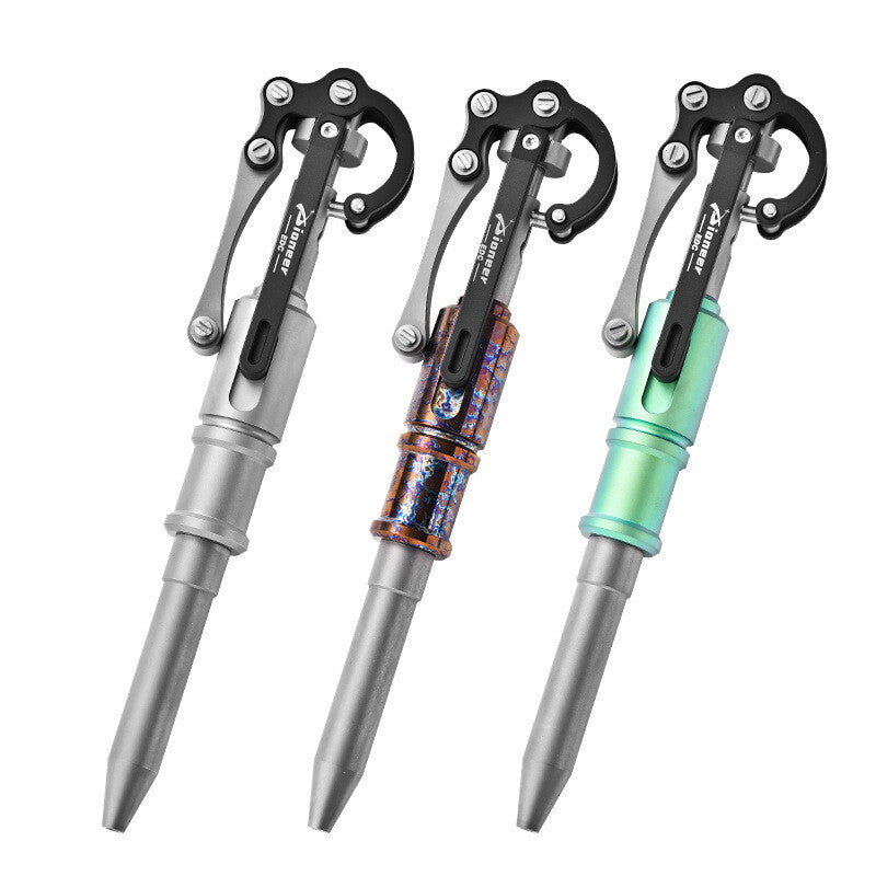 Titanium Alloy Ballpoint Pen Outdoor Multifunctional EDC Portable Signature Pen 07FC0E-D4 - KOEEK