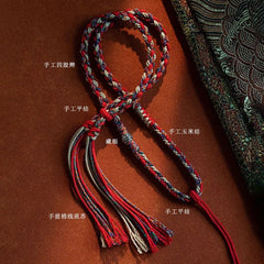 Tibetan Style Handmade Braided Cotton Cord Necklace For Pendant Thangka Amulet 07FC0E-D4 - KOEEK