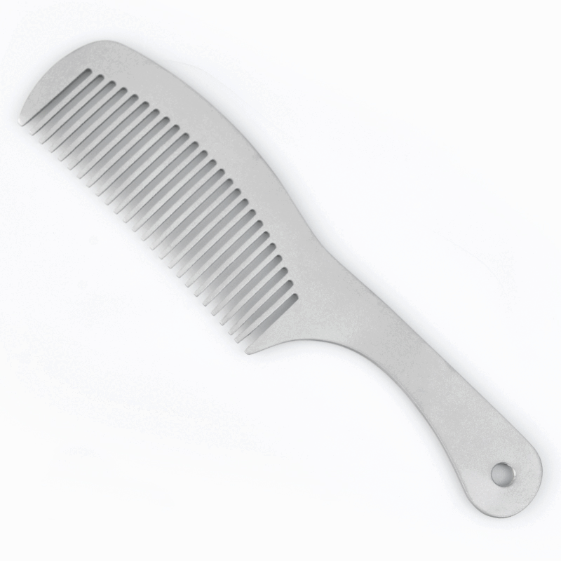 EDC Titanium keychain Antistatic Comb Unique Fashion Comb Health Hair Hole Comb 07FC0E-D4 - KOEEK