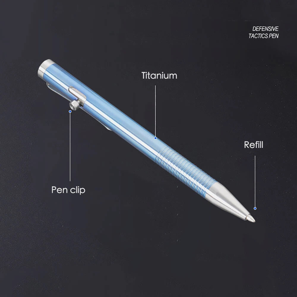 Retractable Ballpoint Pen Titanium Alloy Signature Executive Portable Pocket EDC 07FC0E-D4 - KOEEK