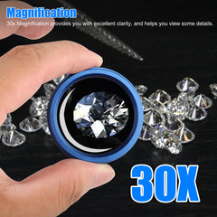 30X Pocket Magnifying Glass Eye Loop Optical Magnifier Jewelry Watch Repair Tool koeek - KOEEK