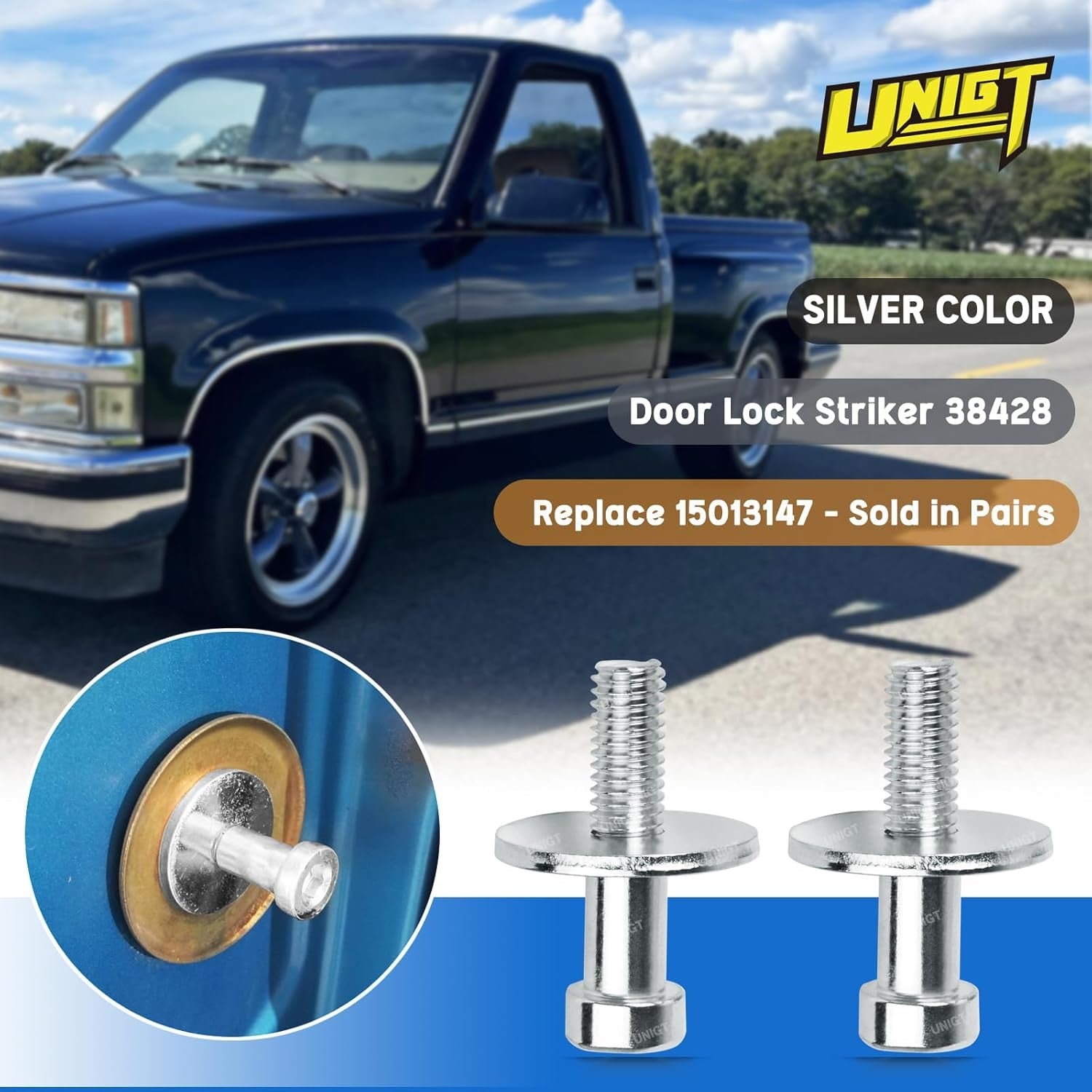 new Door Lock Striker 38428 Compatible with 1985-2002 Chevrolet K1500 K2500...