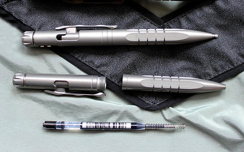 Titanium Pocket Ball Pen Signature Working Pen w/ Spinning Gyro Toy EDC Pen Gift EDC - KOEEK