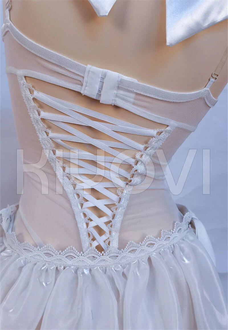 Fate Grand Order Mash Kyrielight Cosplay Women Costume Sexy Embroidered Dress 07FC0E-D4 - KOEEK