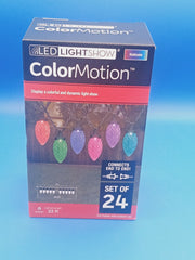 Gemmy Lightshow 24 Count 23 ft C9 Color Motion Multicolor LED Christmas Lights 07FC0E-D4 - KOEEK