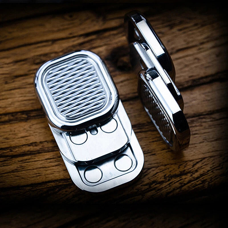 Zirconium Fidget Slider Metal Push Card Hand Slider Stainless Stress Relief Toys 07FC0E-D4 - KOEEK