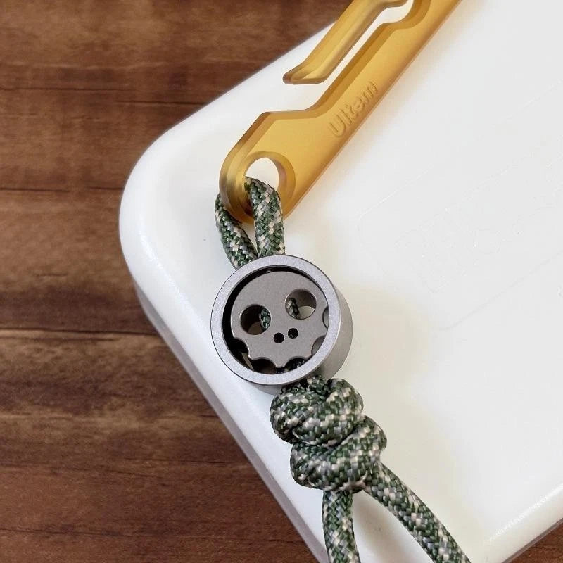 Titanium PEI Knife Lanyard Bead Paracord Pendant EDC Charm Bracelet Skull Beads 07FC0E-D4 - KOEEK