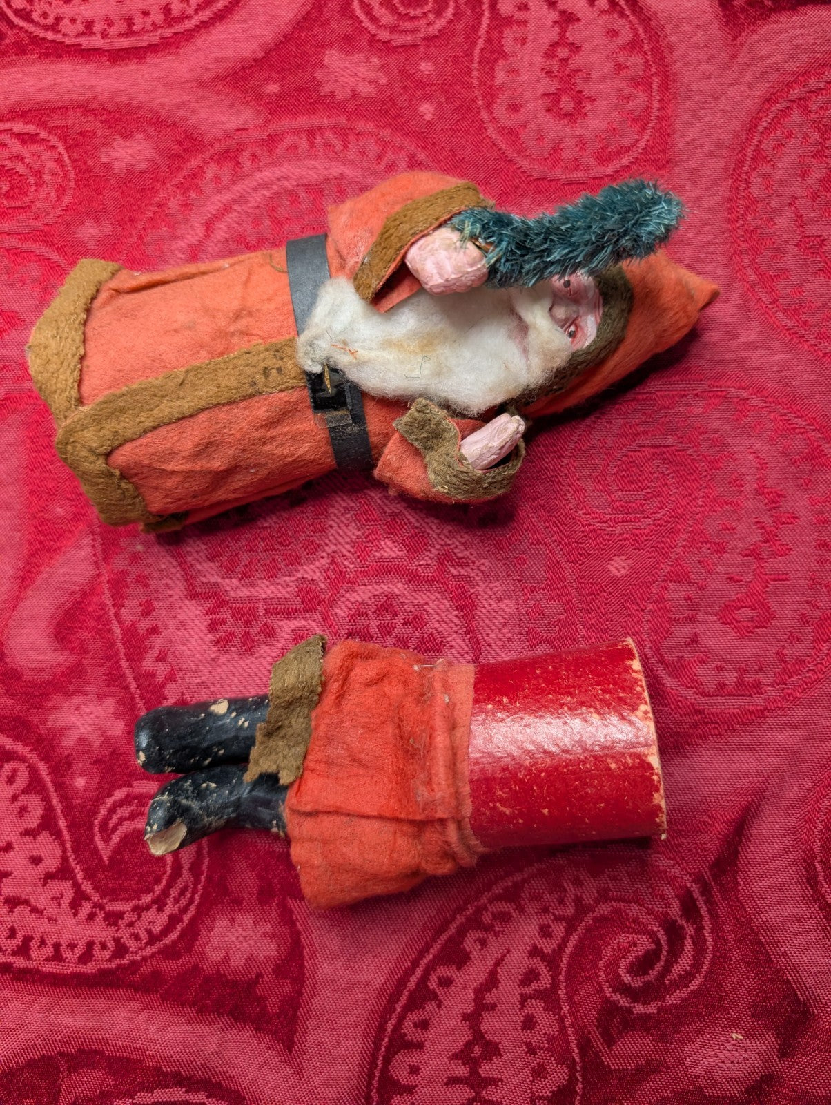 Antique German Belsnickel Father Santa 9” Candy Container Christmas Decor Paper CANDY - KOEEK