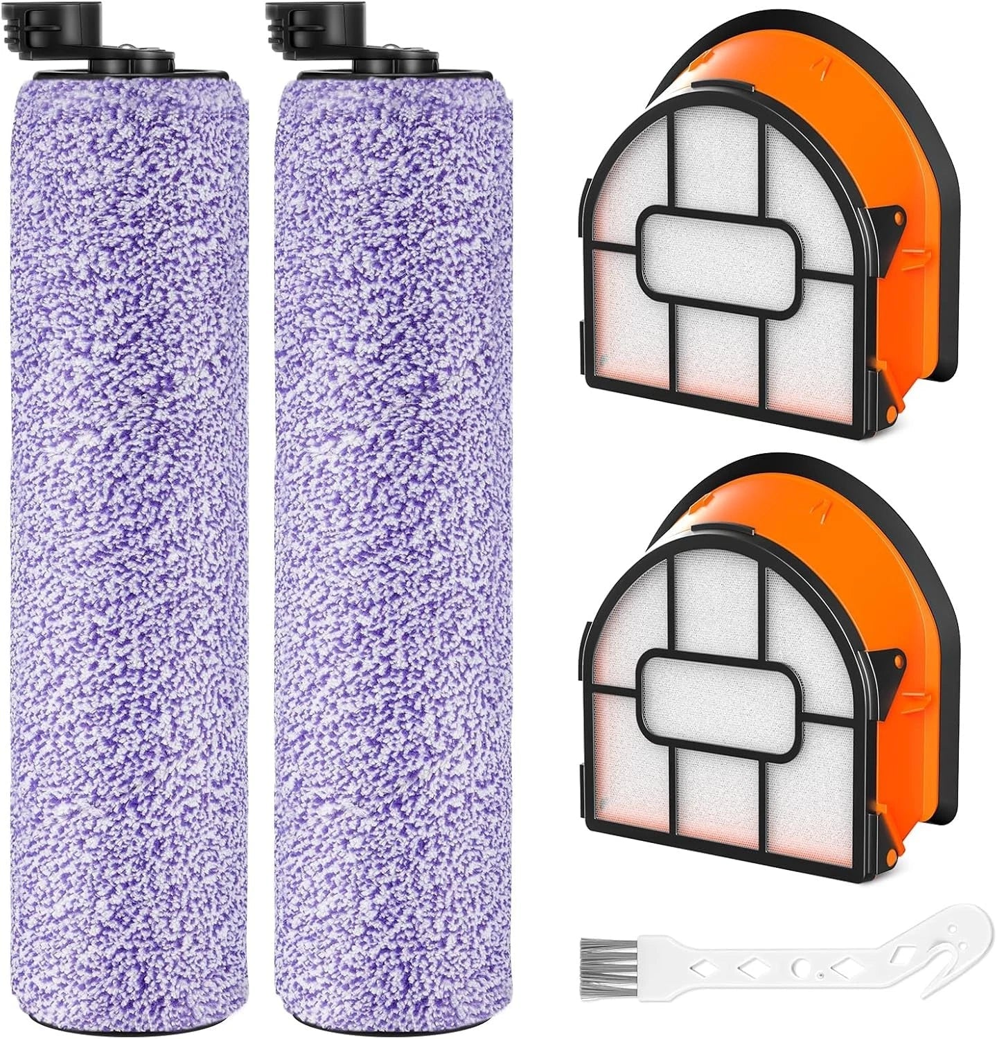 Replacement brush roller and filter screen set, compare parts WDB1, WDB2, WDFF1 07FC0E-D4 - KOEEK