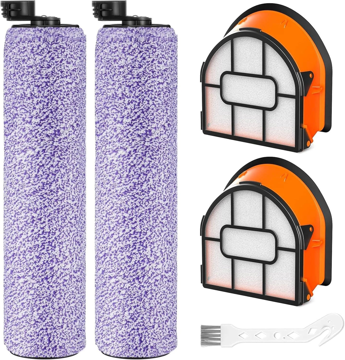 Replacement brush roller and filter screen set, compare parts WDB1, WDB2, WDFF1 07FC0E-D4 - KOEEK