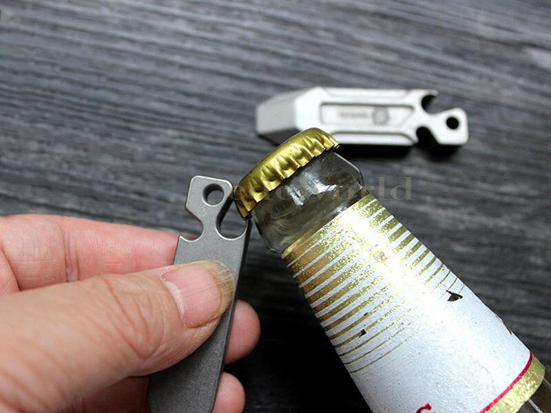 TITANER Titanium TC4 Pry Bar Crowbar Tool Key Chain Pendant EDC Bottle Opener 07FC0E-D4 - KOEEK