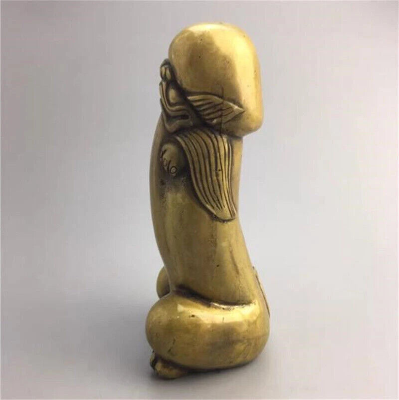 Chinese Tibet Brass Carved Lion Statues Action Figure Collection Decoration 07FC0E-D4 - KOEEK