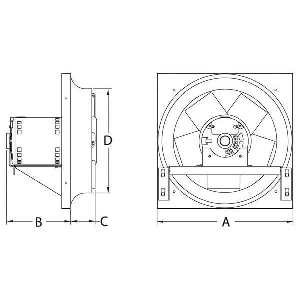 new Dayton 10D953 Exhaust Fan, 10", 752 Cfm, 115V, 1 Phase