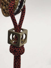 Solid Brass CNC Square Key Knife EDC Parachute Cord Bead Pendant Lanyard DZ-QQB EDC - KOEEK
