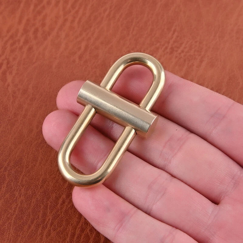 Metal Porable Automatic Lock Keychain Carabiner Key Chain Hanging Buckle Ring 07FC0E-D4 - KOEEK