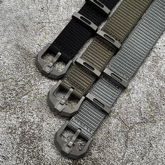 Quick Dry 20mm Titanium Nylon Watch Band Tactical CNC Carved Buckle 07FC0E-D4 - KOEEK