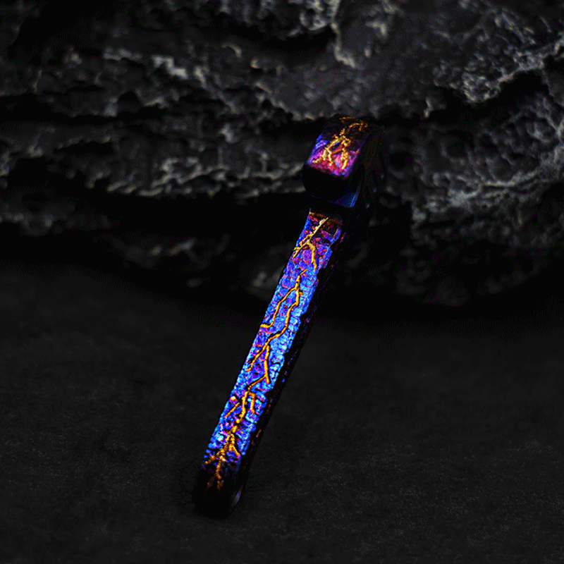 Mini Titanium Alloy Pendant Pry Bar Crowbar Opener Cutter necklace EDC Keychain 07FC0E-D4 - KOEEK