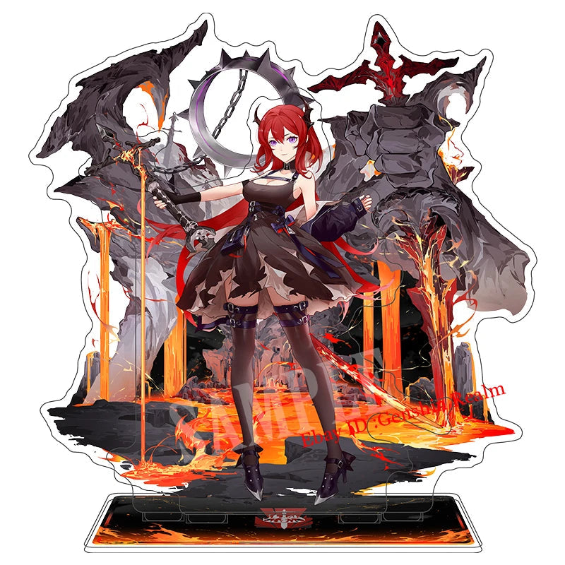 Anime Arknights Surtr Acrylic Desktop Stand Figure Collection Decor 07FC0E-D4 - KOEEK