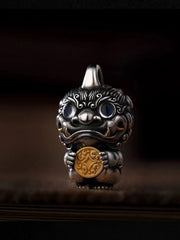 Pixiu Pendant Necklace Chinese Style Men's Amulet  Charm 07FC0E-D4 - KOEEK