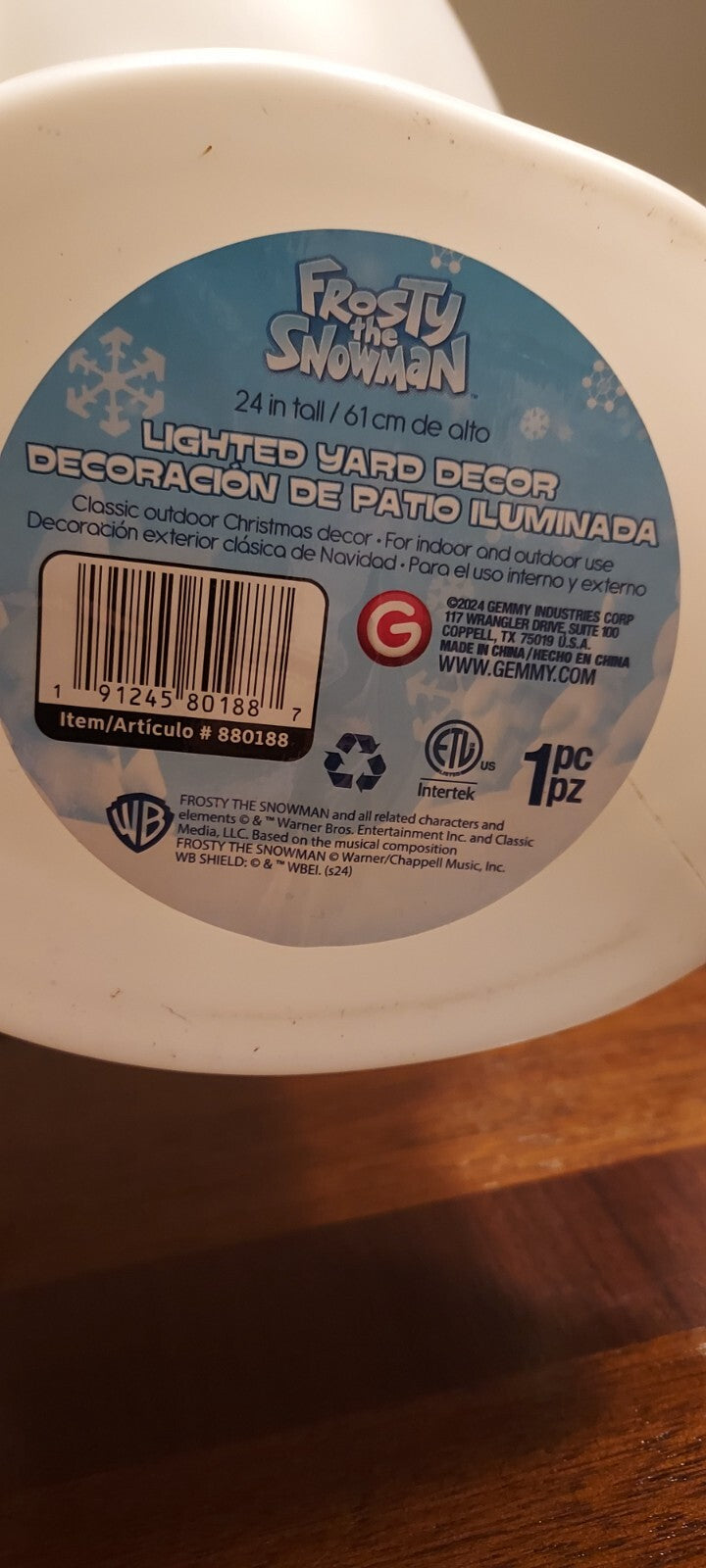 FROSTY THE SNOWMAN 24" Christmas - Gemmy - Lighted Blow Mold - GEMMY - KOEEK