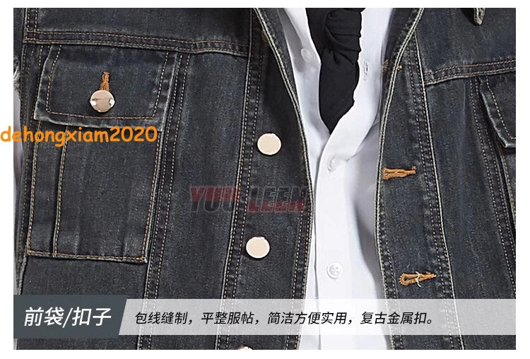 John Marston Denim Vest Cosplay Costume Men's Vest Short Sleeves RDR2 Outfit 07FC0E-D4 - KOEEK