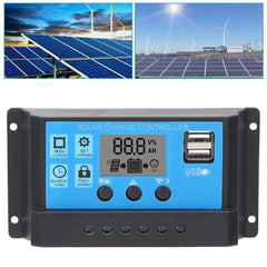 new (30A) Solar Energy PWM Controllers 24V Auto Switch LCD Intelligent koeek - KOEEK