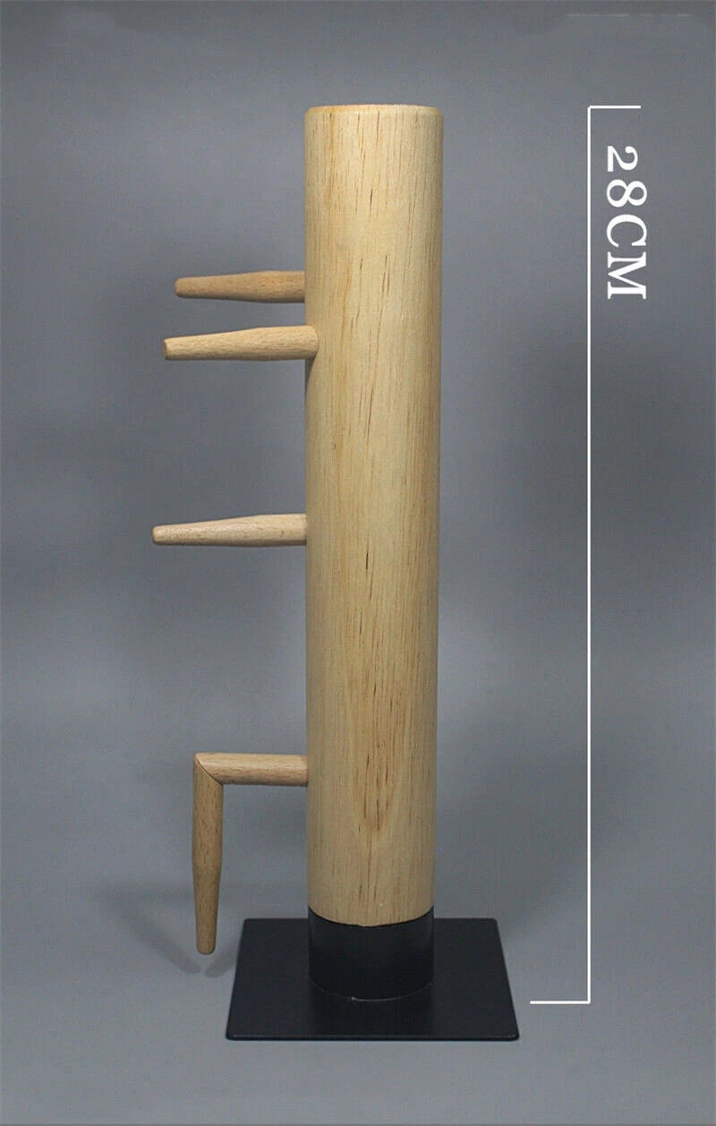 1/6 Ip Man Wing Chun Stun Wooden Dummy Kung Fu 28cm Strike Pad Metal Base Boxed 07FC0E-D4 - KOEEK