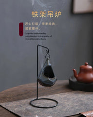 Hanging Ceramic Incense Burner Indoor Home Decor Zen Iron Art Aromatherapy 07FC0E-D4 - KOEEK