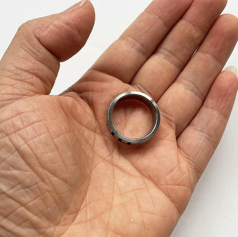 TC4 Titanium Alloy Ring CNC Made Men Women Finger Rings EDC Gift 07FC0E-D4 - KOEEK