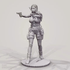 50mm resin figure model 3D printing of modern female soldiers unassembled 07FC0E-D4 - KOEEK