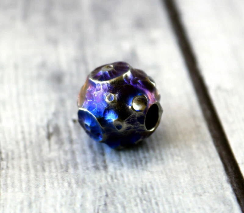 EDC TC4 Titanium Carved Meteorite Lanyard Pendant Bead Key Parachute RopeDIYBead 07FC0E-D4 - KOEEK