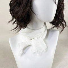 Unisex Narrow Slender Flax Linen Tassel Scarf Neckerchief Shawl Thin Bandana 07FC0E-D4 - KOEEK