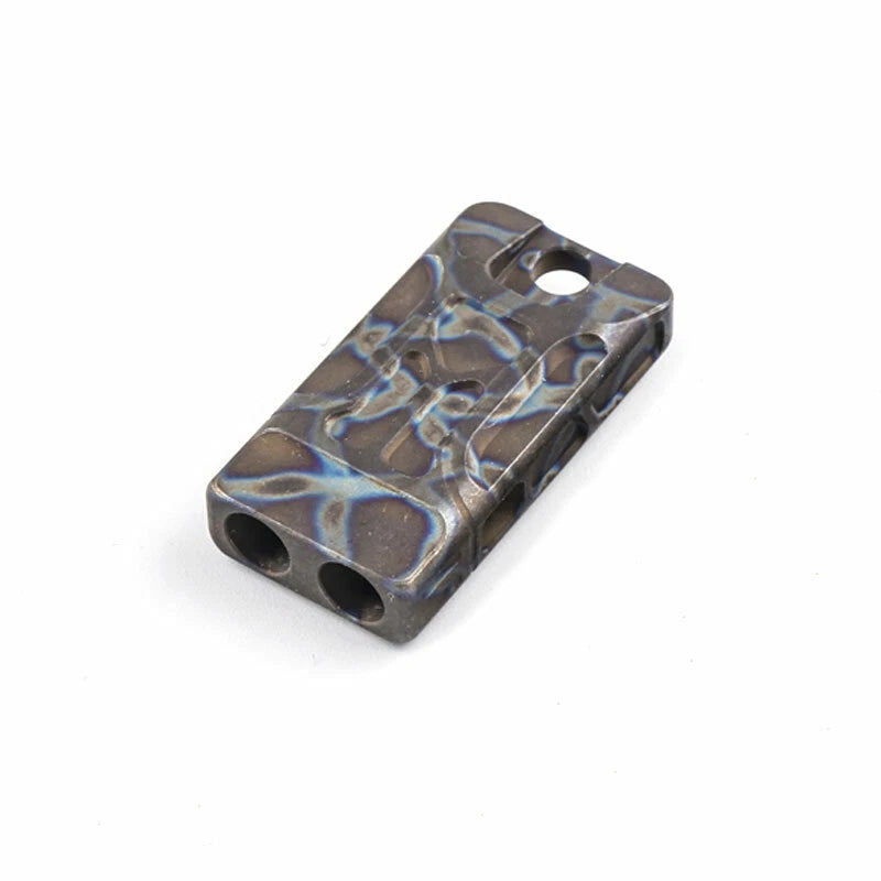 Titanium Twin Tubes SOS Whistle High Frequency Outdoor Survival EDC Keychain EDC - KOEEK