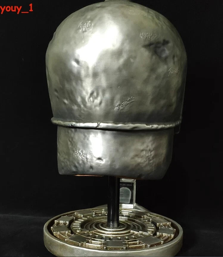 First Generation 1:1 Iron Man MK1 Full Metal Helmet Wearable Ornaments W/Base 07FC0E-D4 - KOEEK
