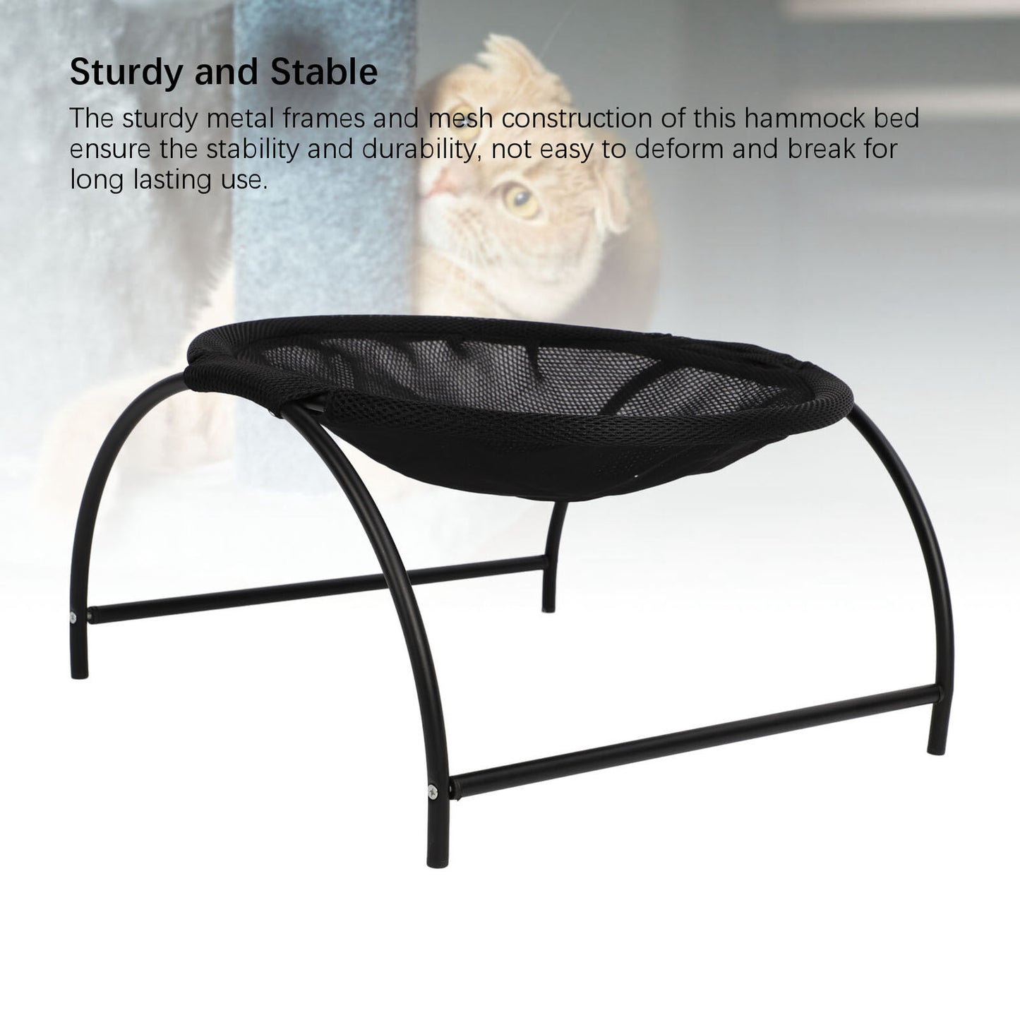 new Elevated Cat Hammock Bed Stable Comfortable Breathable Cooling for Home Indoor koeek - KOEEK