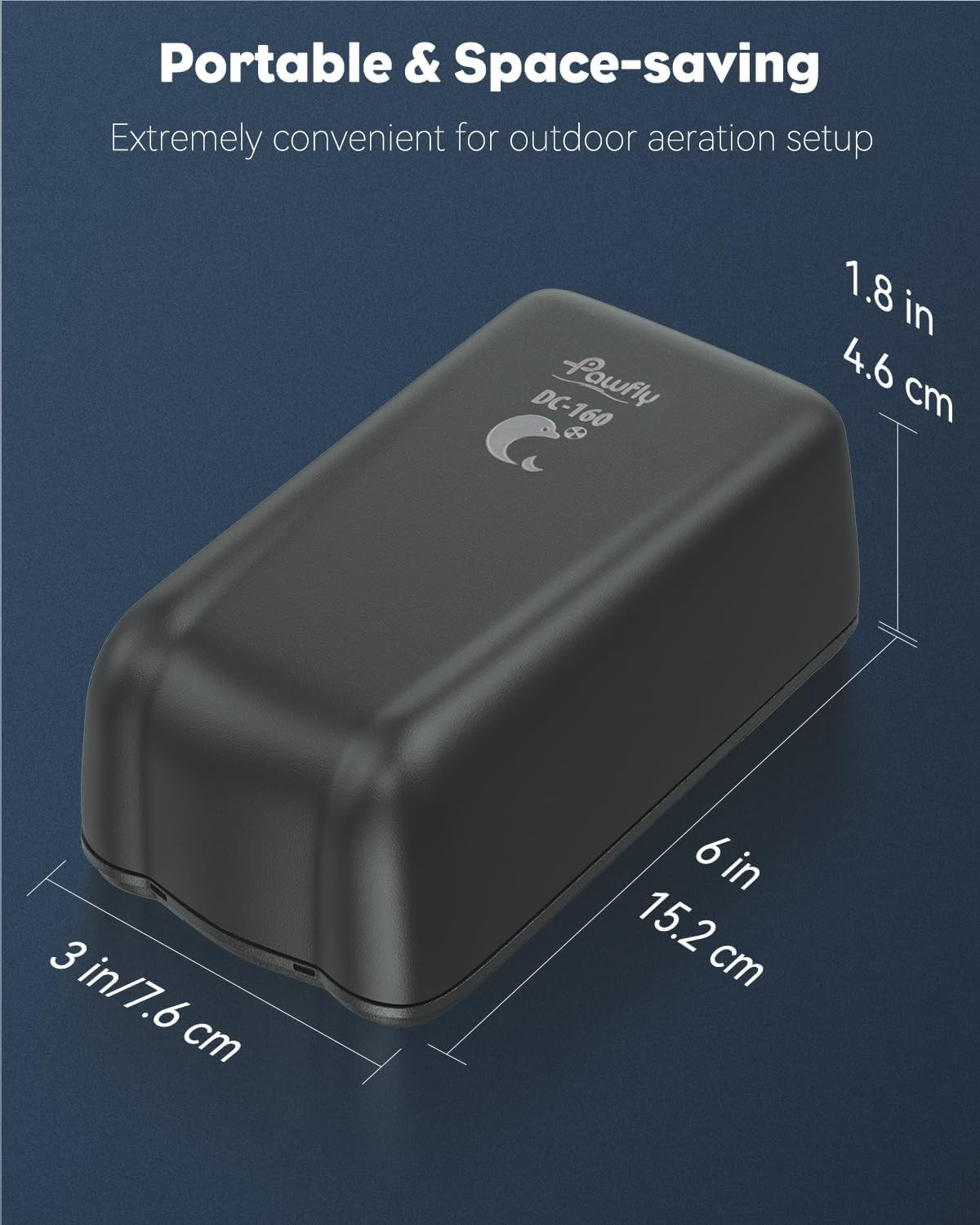 new Pawfly Aquarium Battery Operated Air Pump 40 GPH for Fish Tanks up to Black PAWFLY - KOEEK