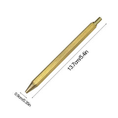 EDC Handmade Wire Drawing Surface Brass Ball Point Pen Business Signature  Pen 07FC0E-D4 - KOEEK