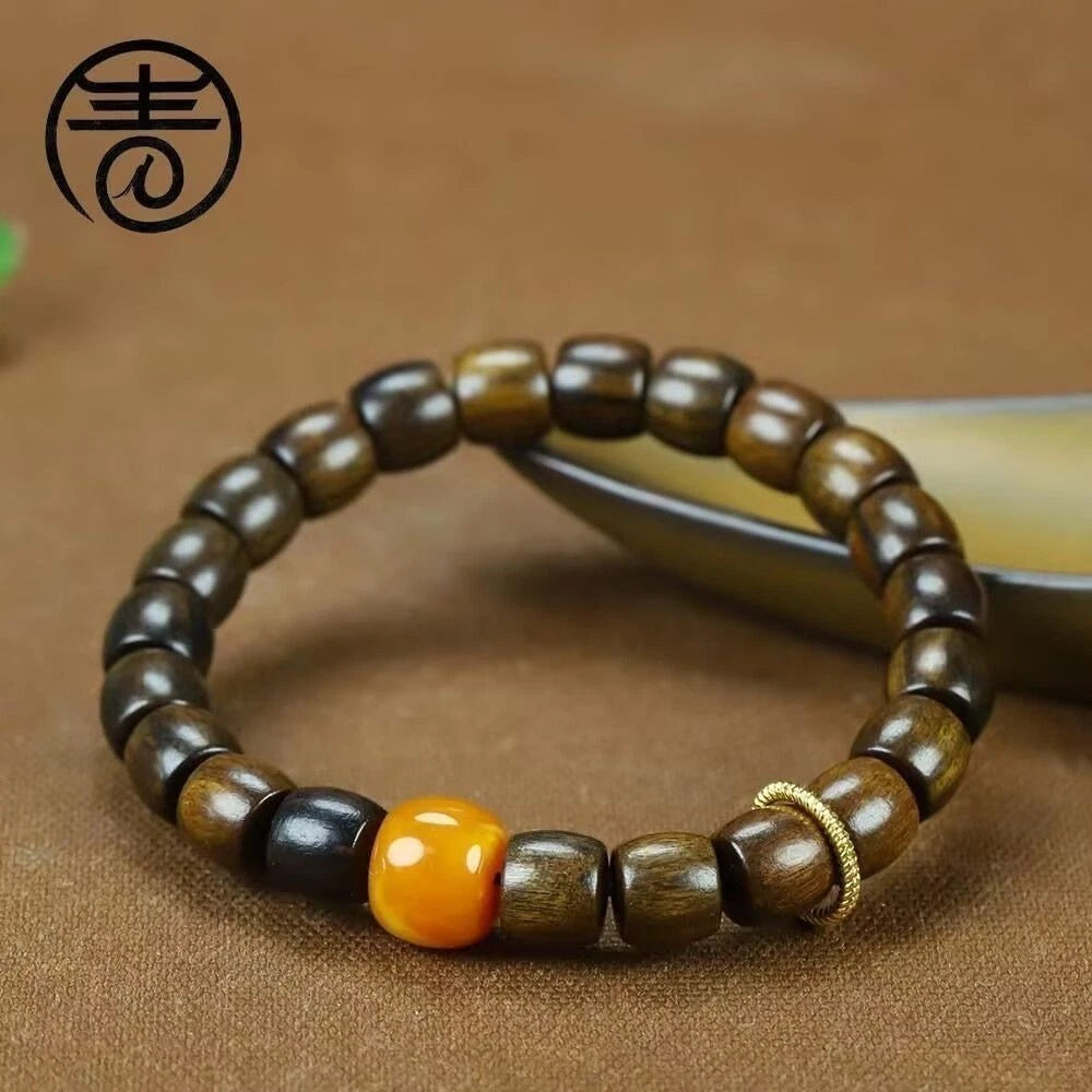 Woman Fashion Natural Wood Prayer Beads Birthday Gift  Bracelet Jewelry 07FC0E-D4 - KOEEK