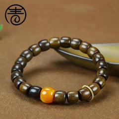 Woman Fashion Natural Wood Prayer Beads Birthday Gift  Bracelet Jewelry 07FC0E-D4 - KOEEK