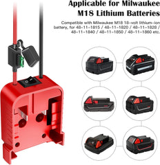 new 1 Packs Power Wheel Adapter for Milwaukee M18 Battery 18V 1 Pack 07FC0E-D4 - KOEEK
