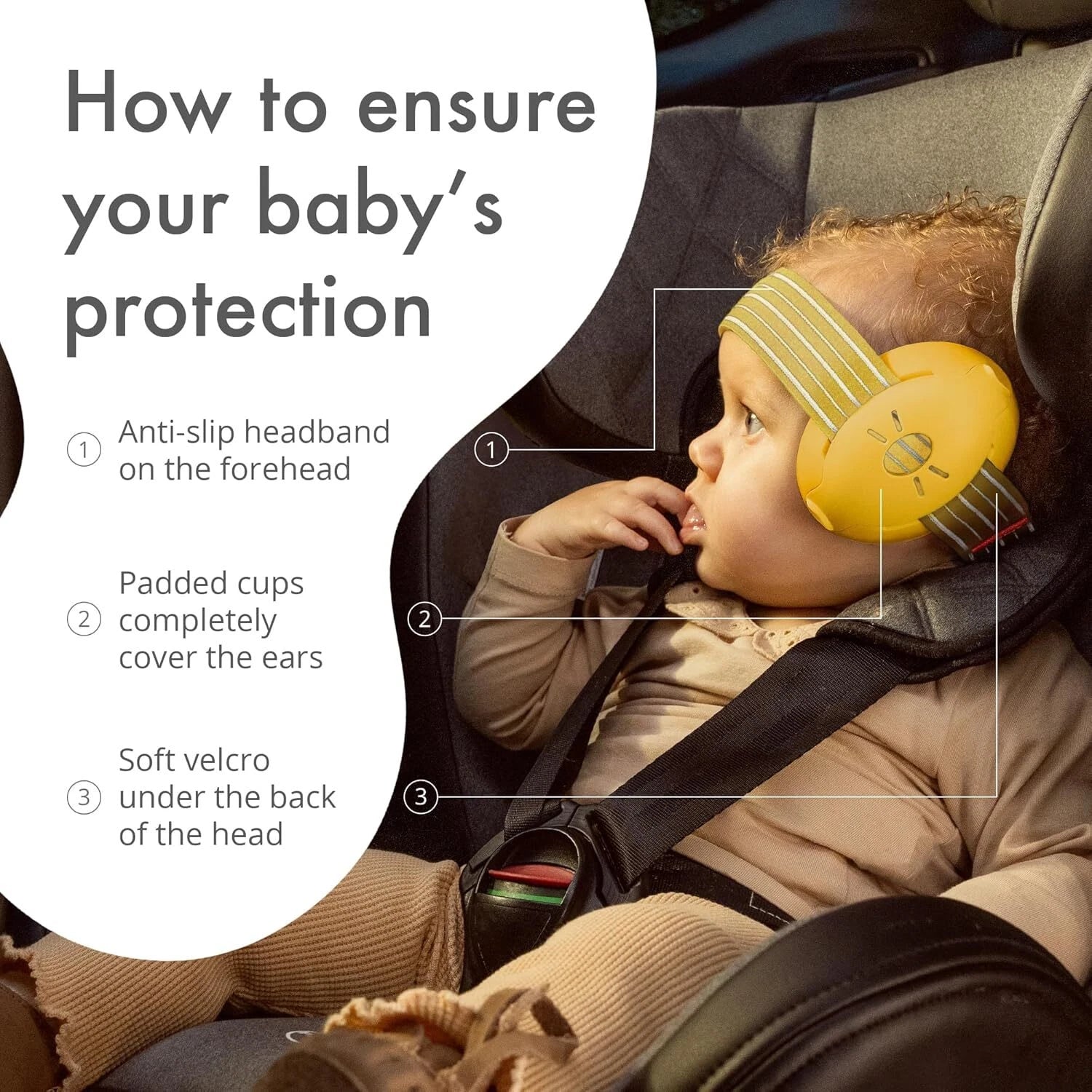 Baby ear muffs for infants up to 36 months - CE and ANSI approved 07FC0E-D4 - KOEEK