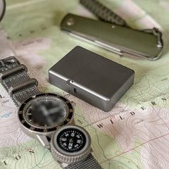 EDC Titanium Alloy Square Box Large Hinge Thick Shell Windproof Portable Tools 07FC0E-D4 - KOEEK