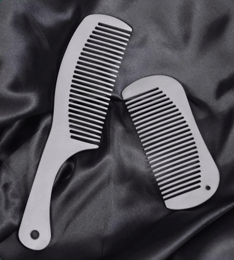 EDC Titanium keychain Antistatic Comb Unique Fashion Comb Health Hair Hole Comb 07FC0E-D4 - KOEEK