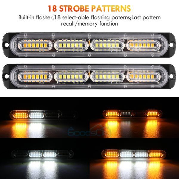 ny 2/4 stk 24 LED for Auto Coche Camión Luces Luz de Emergencia Estroboscópica